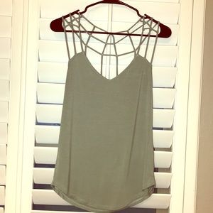 Buckle: Sage Green Cage tank top-NWT